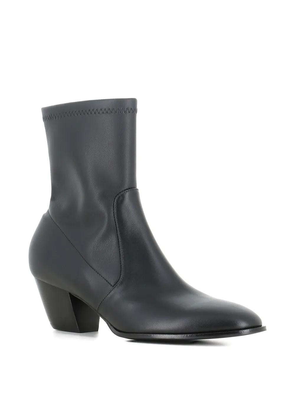 Sergio Levantesi 60mm Block-heel Ankle Boots In Black