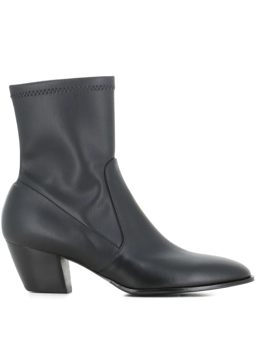 Sergio Levantesi 60mm block-heel ankle boots Zwart