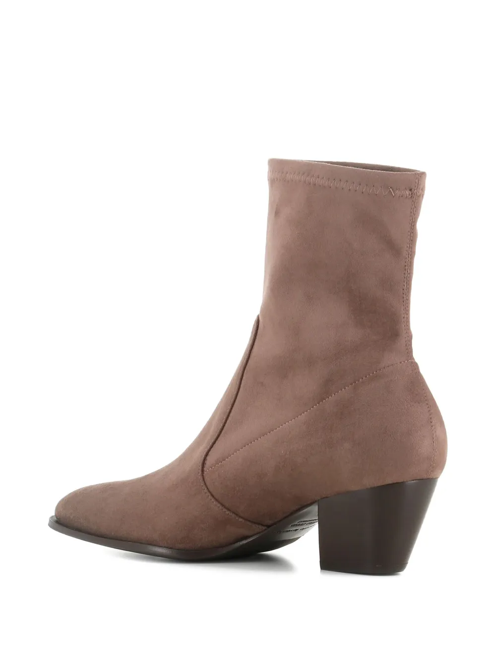 Sergio Levantesi 60mm Pointed-toe Suede Boots In Brown