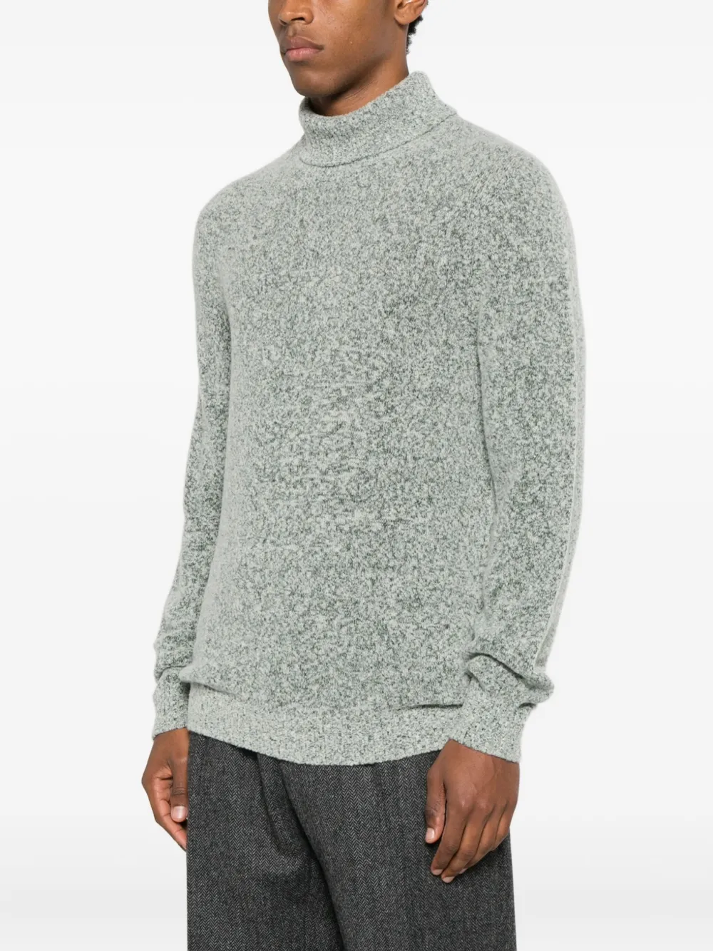 Scaglione Dolcevita Roll-neck Sweater In Gray