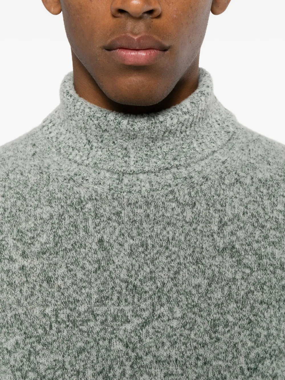 Scaglione Dolcevita Roll-neck Sweater In Gray