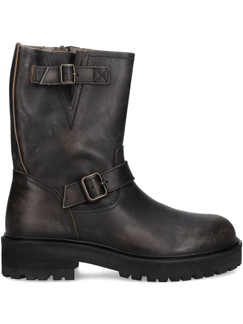 AllSaints Tait buckle-strap boots | Brown | Image 1