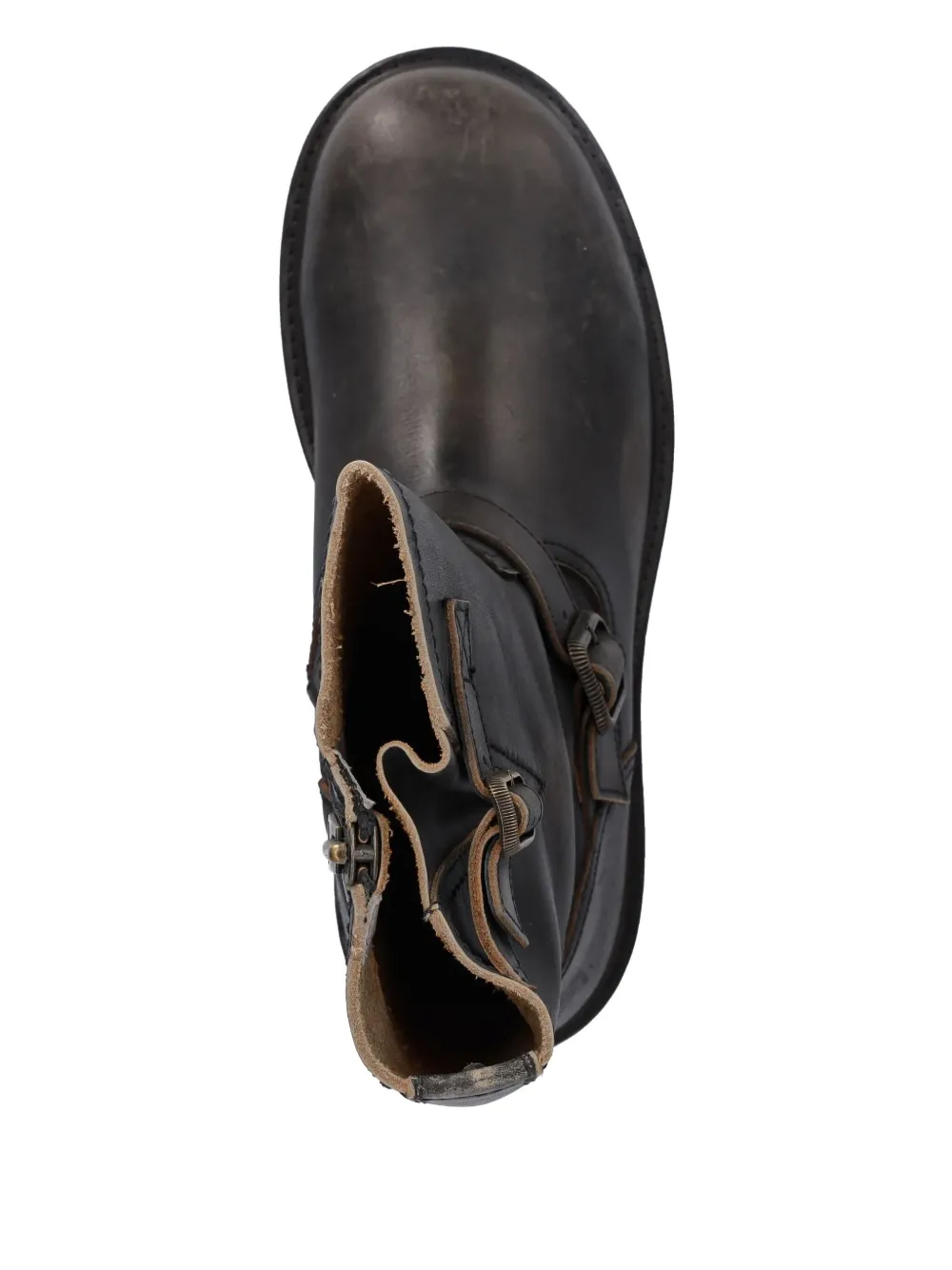 Allsaints Tait Buckle-strap Boots In Brown