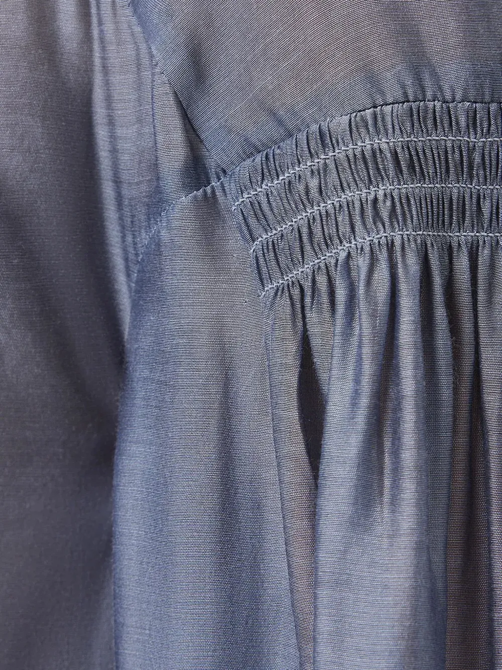 Allsaints Pearla High-neck Blouse In Blue
