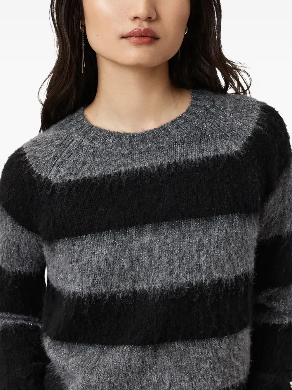AllSaints Gestreepte trui Zwart