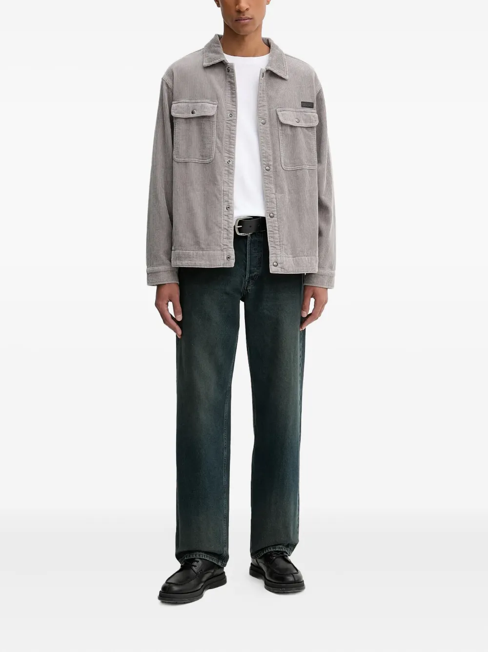 AllSaints Castleford corduroy shirt - Grijs