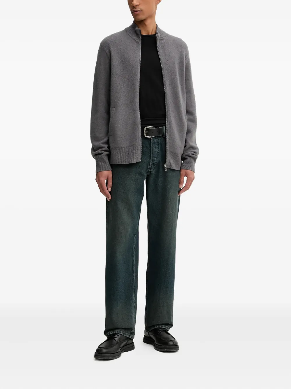 AllSaints Statten Ramskull zip-up cardigan | Cardigans | Image 2