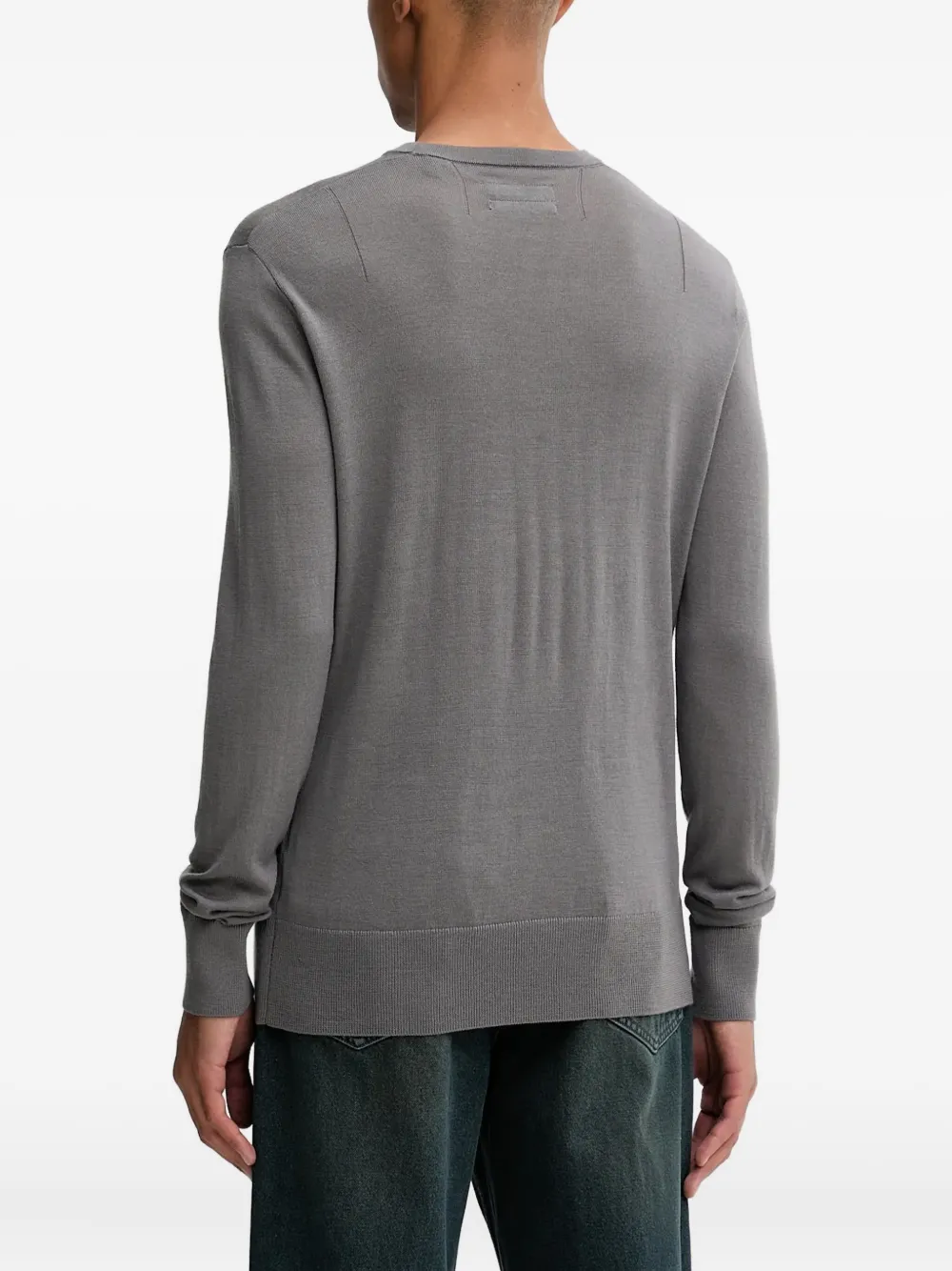 AllSaints Mode pullover met logodetail Grijs