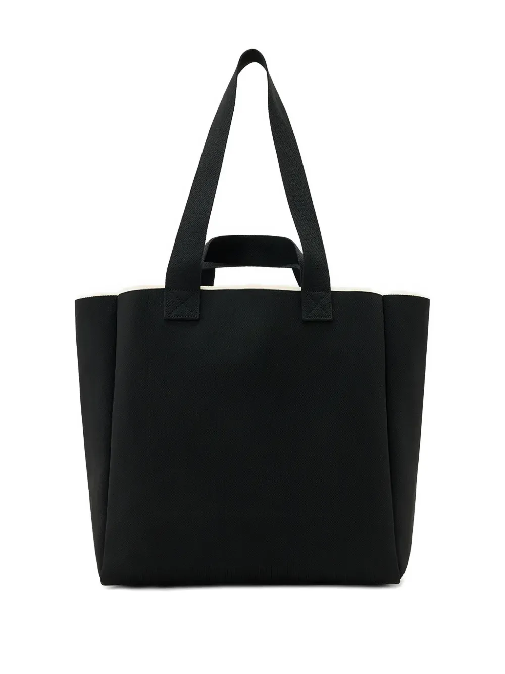 Allsaints Izzy Heart Large Knitted Tote Bag In Black