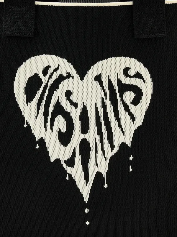 AllSaints Large Izzy heart-print Tote Bag | Black | FARFETCH