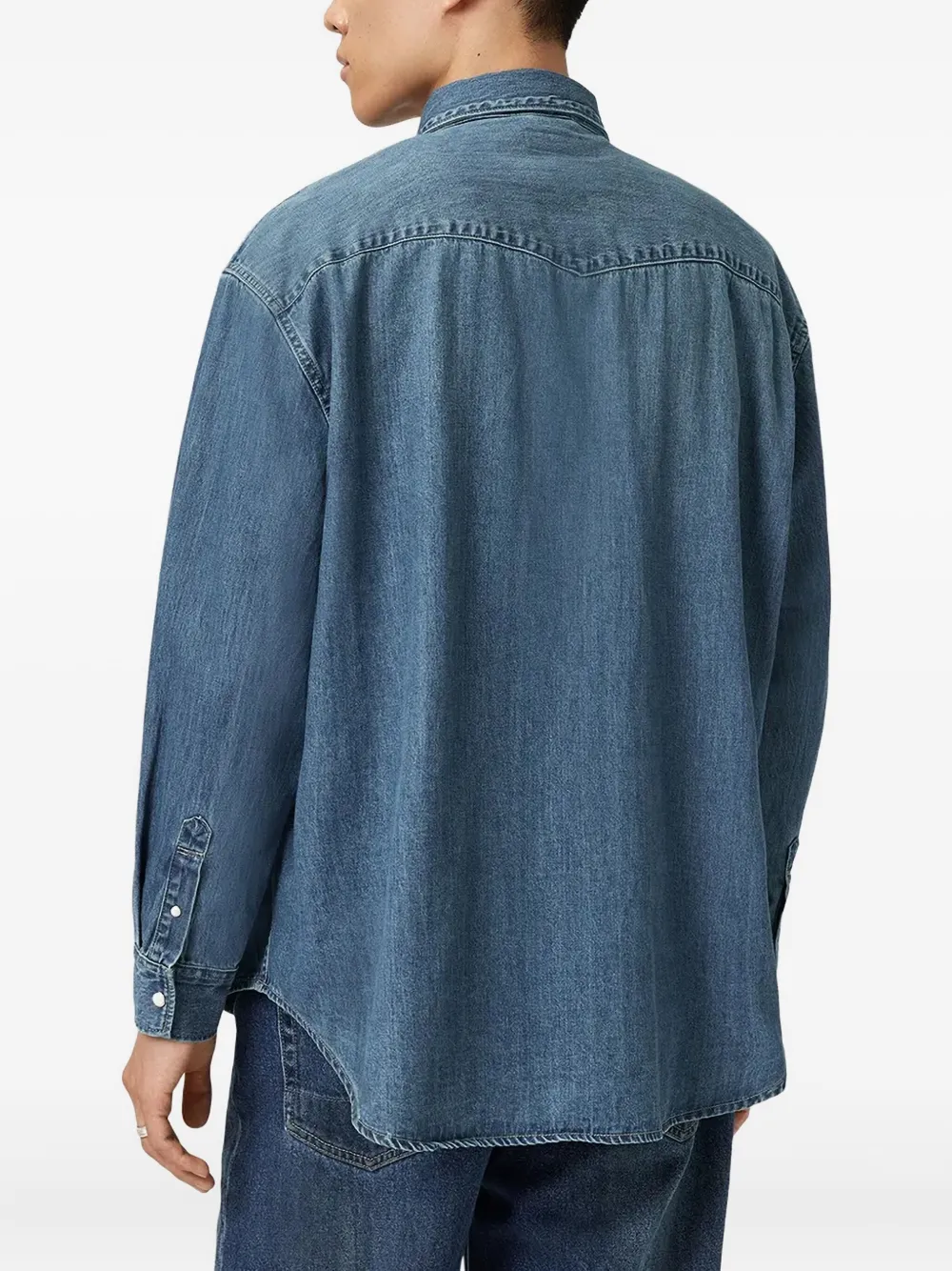 AllSaints Fenton overhemd met borstzakken Blauw