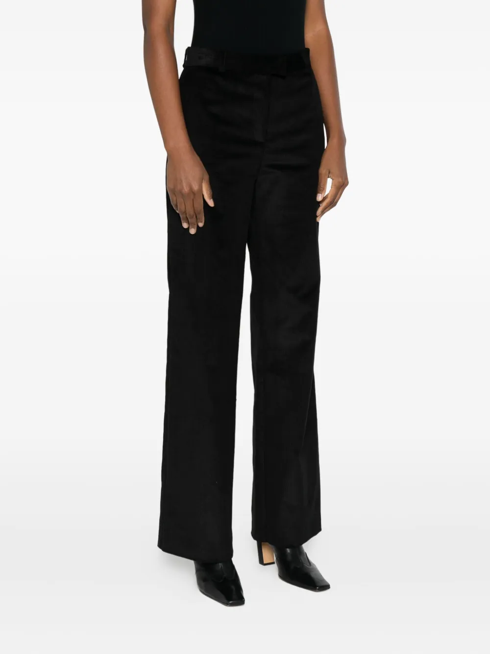 Medeea Straight-leg Trousers In Black