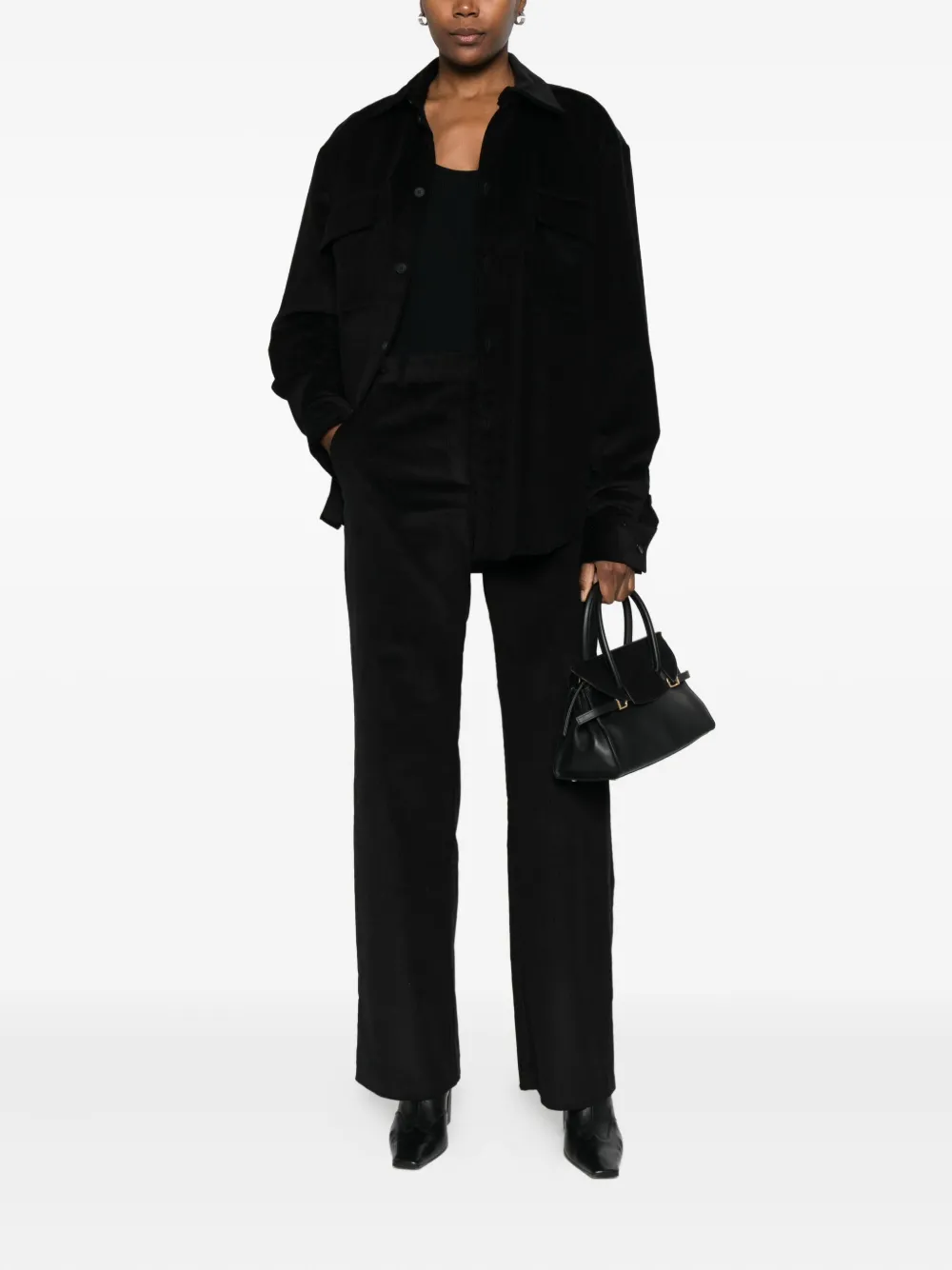 Medeea Straight-leg Trousers In Black