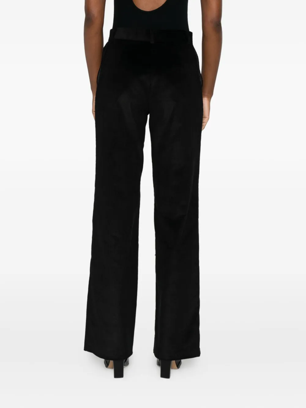 Medeea Straight-leg Trousers In Black