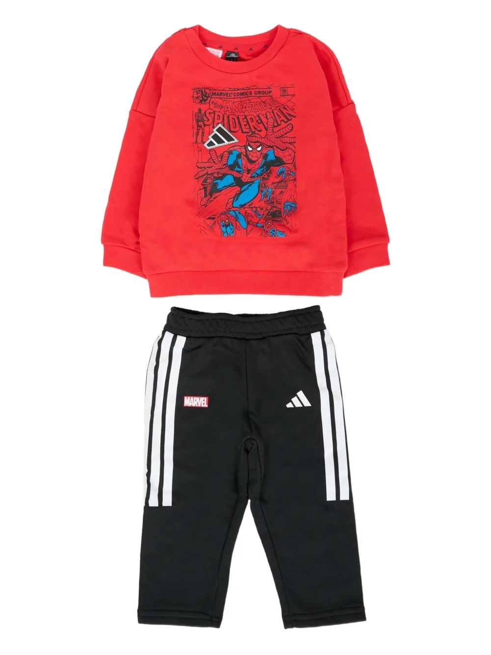 adidas Kids logo-motif tracksuit - Rosso