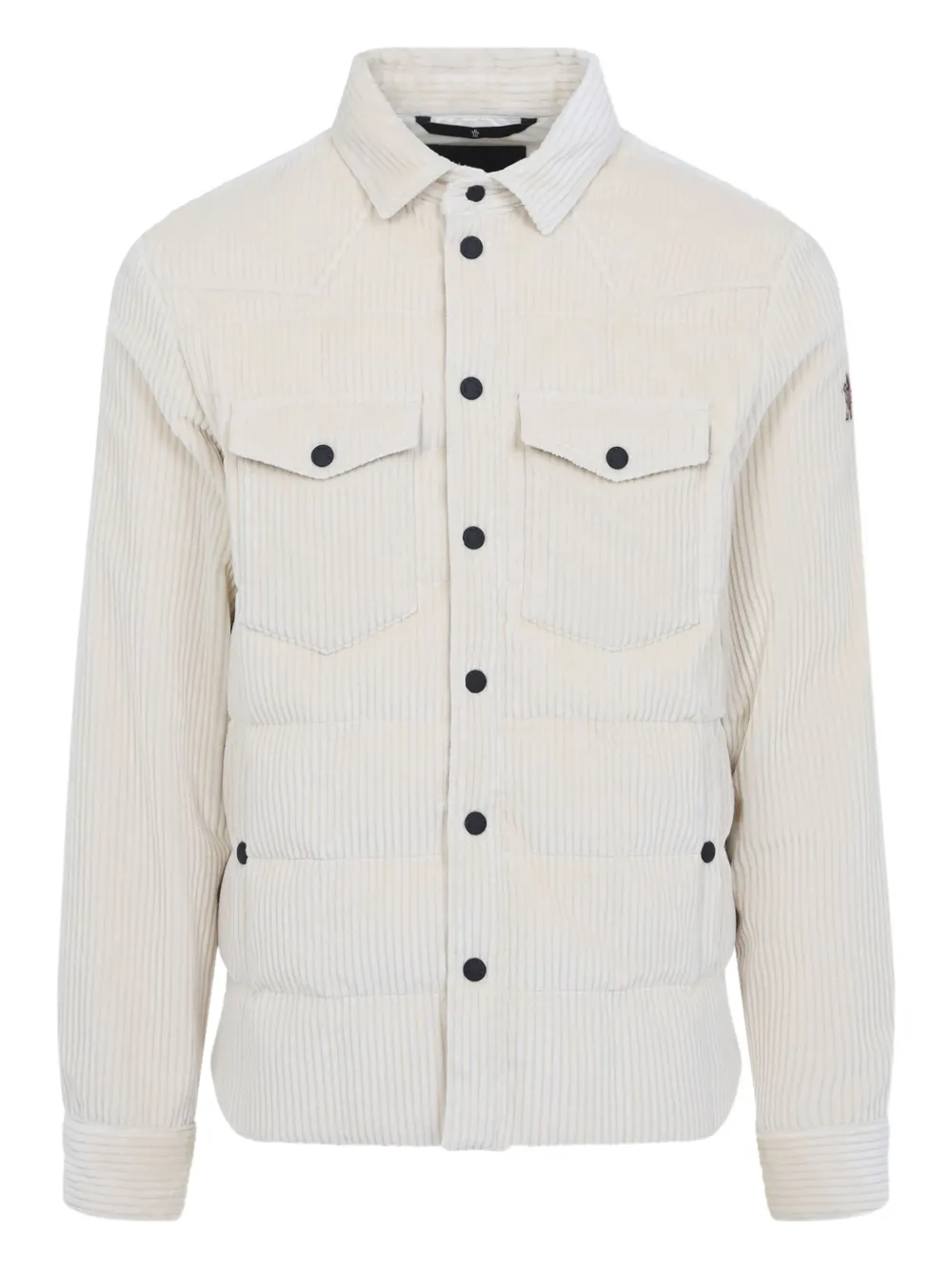 Moncler Grenoble Miscellaneous White Cotton Gelt Shirt Jacket In White