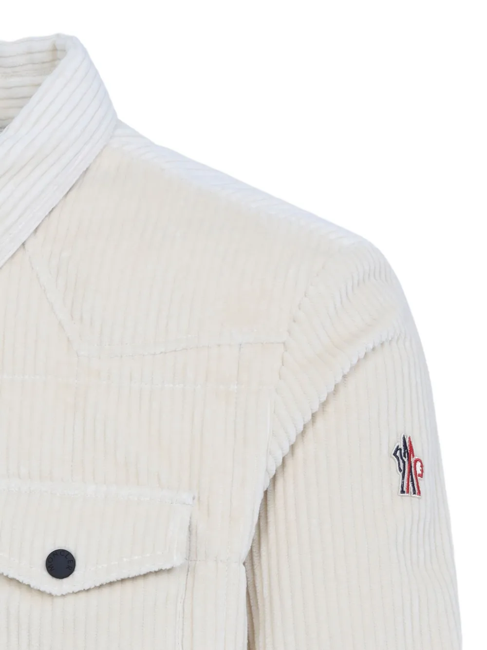 Moncler Grenoble Ribfluwelen jas Wit