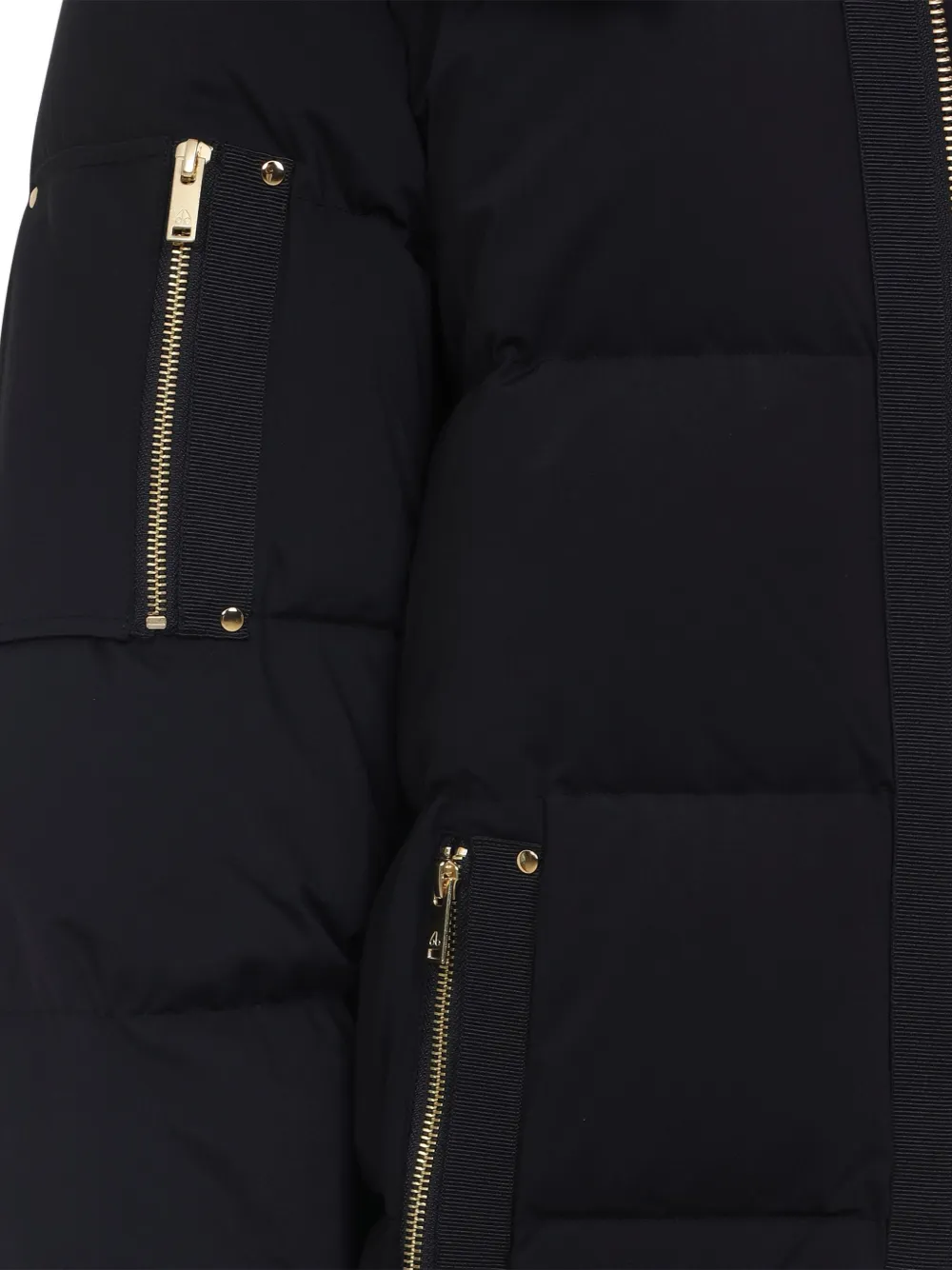 Moose Knuckles Stagg gewatteerde jas Zwart