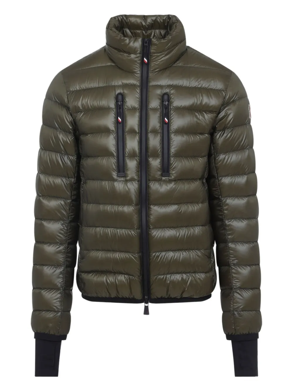 Moncler Hers Padded Jacket Zipped Pockets In Green