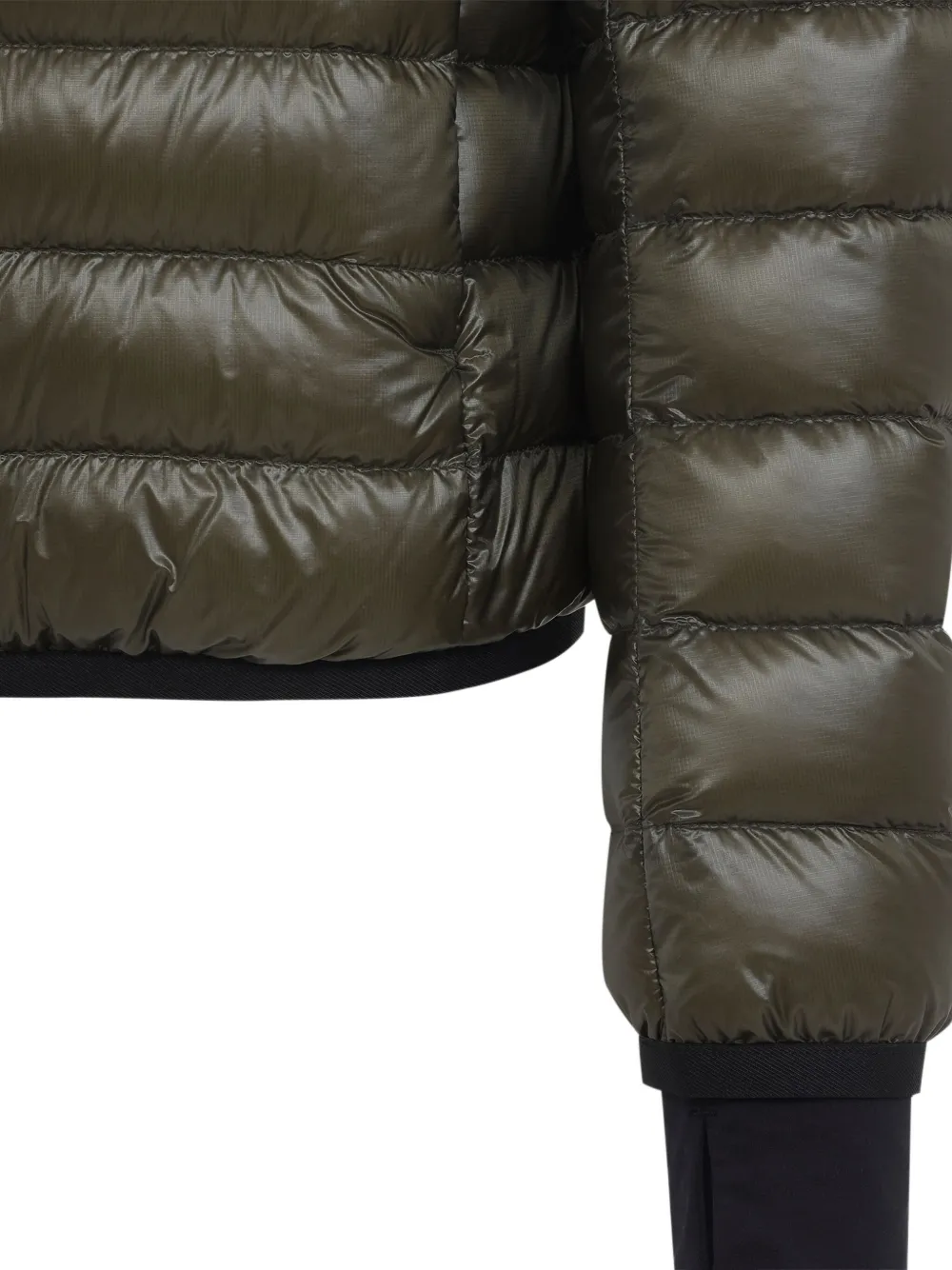 Moncler Hers Padded Jacket Zipped Pockets In Green