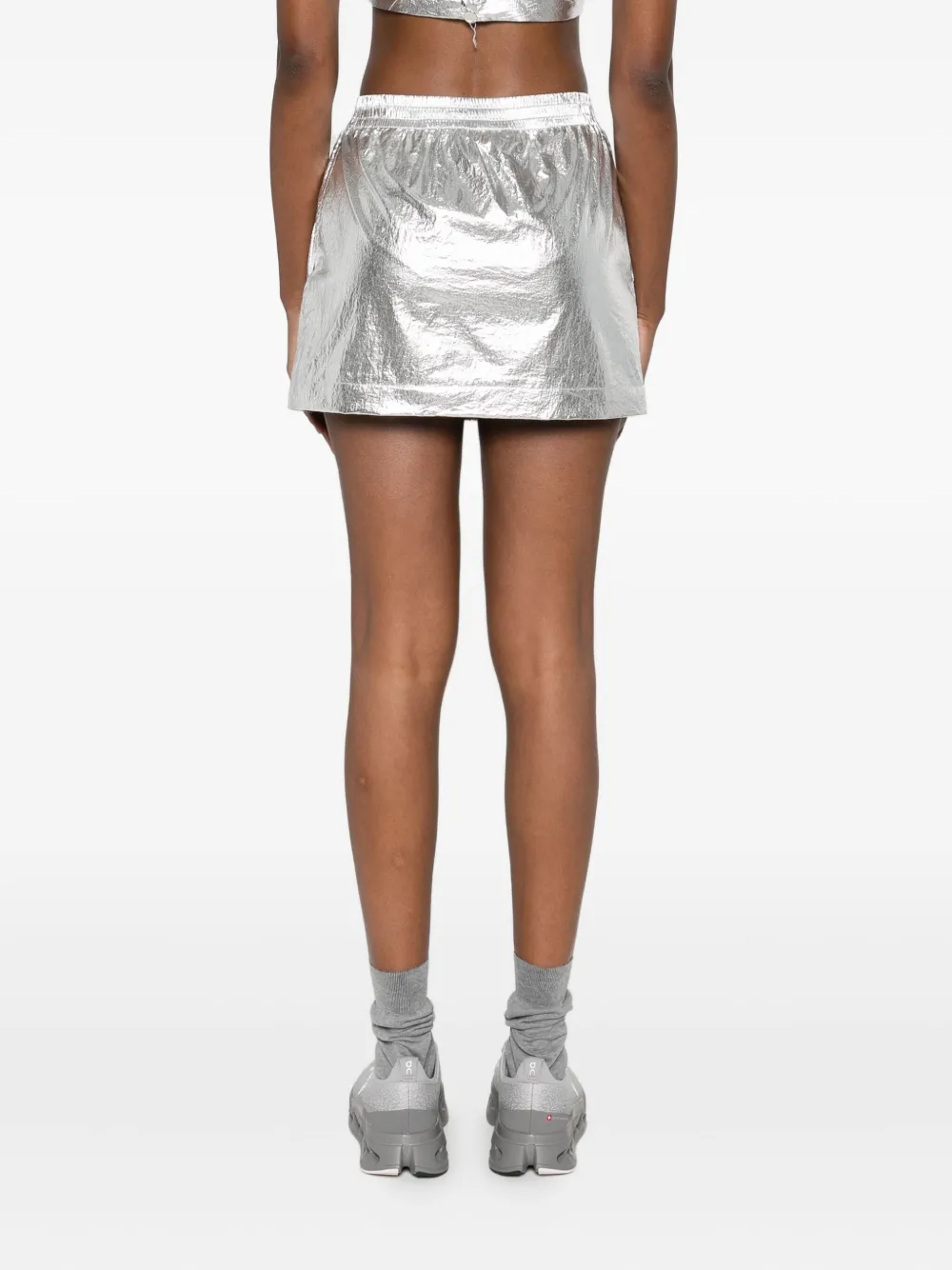 MEDEEA Mini-rok met elastische taille SILVER