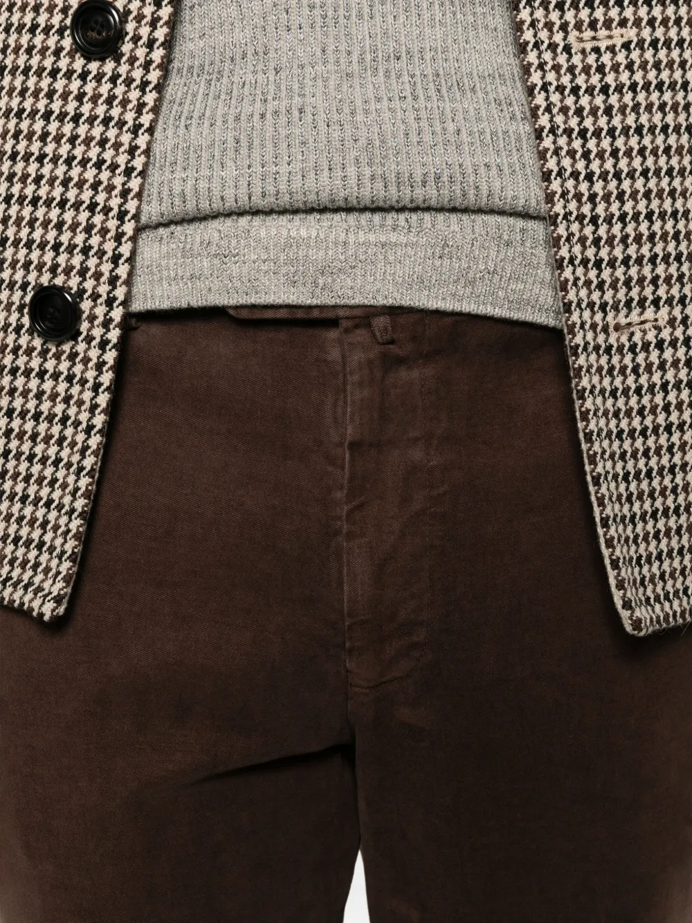 Berwich Retor broek met omgeslagen pijpen Bruin