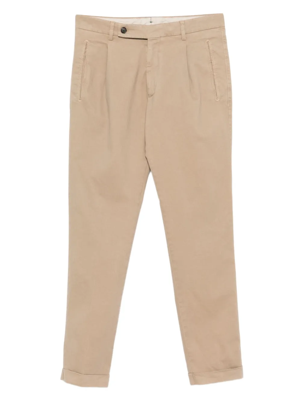 Berwich Retrolong pleated trousers | Brown | Image 1