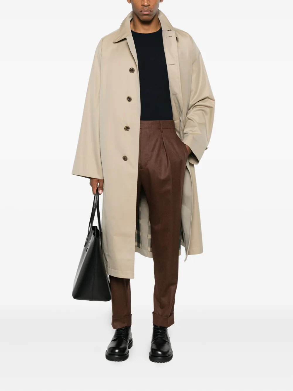 Berwich Chiaia pleated trousers - Bruin