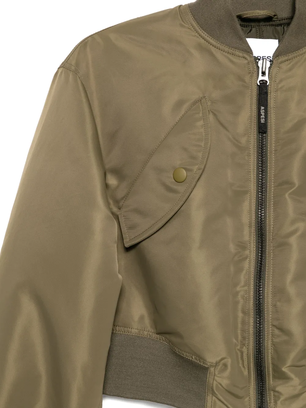 ASPESI Cropped bomberjack Groen