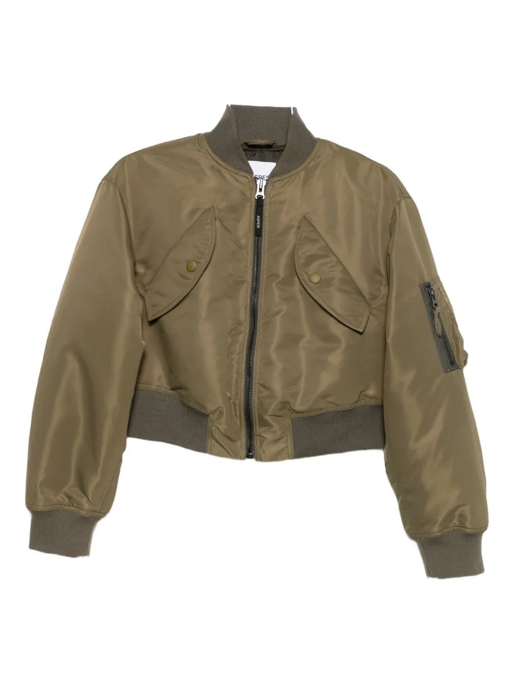 ASPESI cropped bomber jacket | Green | Image 1
