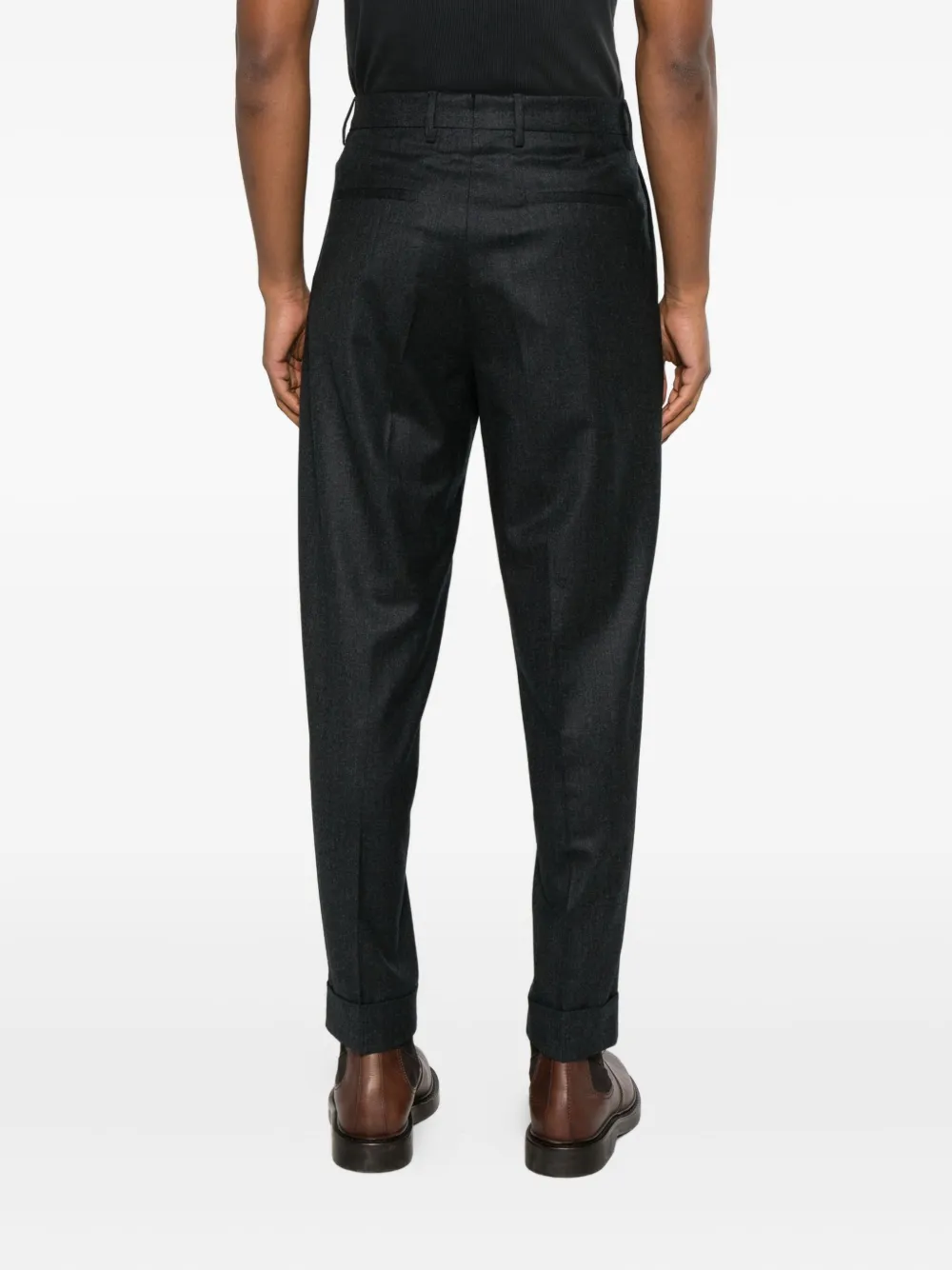 Berwich Chiaia broek met plooien Grijs