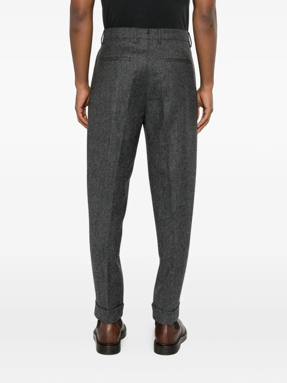 Berwich Chiaia broek met plooien Grijs