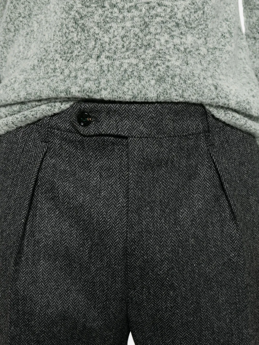 Berwich Chiaia broek met plooien Grijs