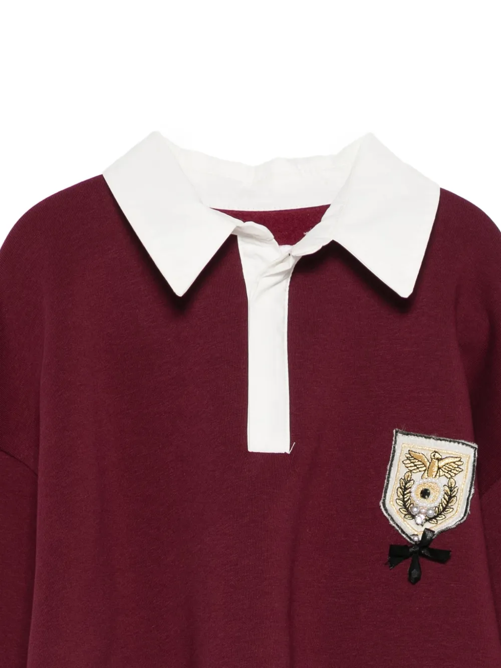 Miss Grant Kids Poloshirt met Crest-applicatie Rood