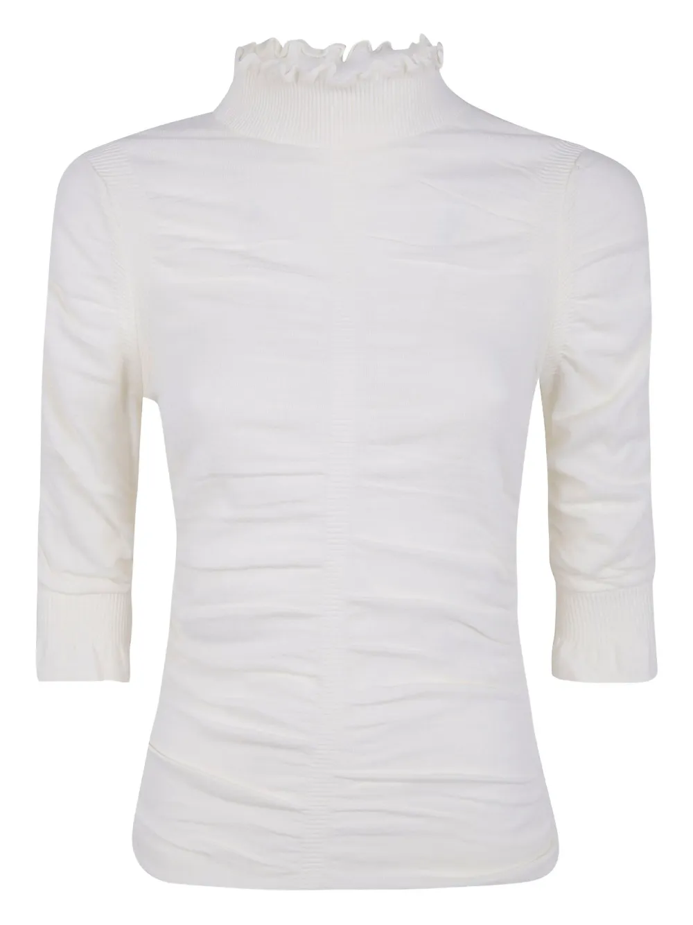Twinset Ruffled Top In White