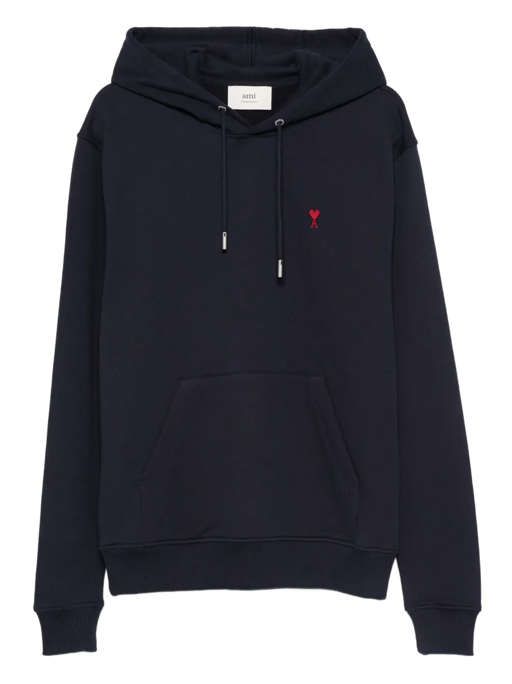 Ami Alexandre Mattiussi Drawstring Hooded Sweatshirt In Blue
