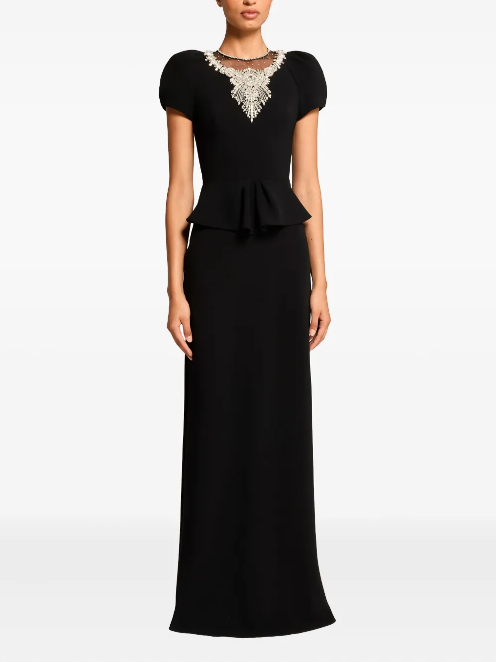 Jenny Packham Nocturne Maxi Dress In Black