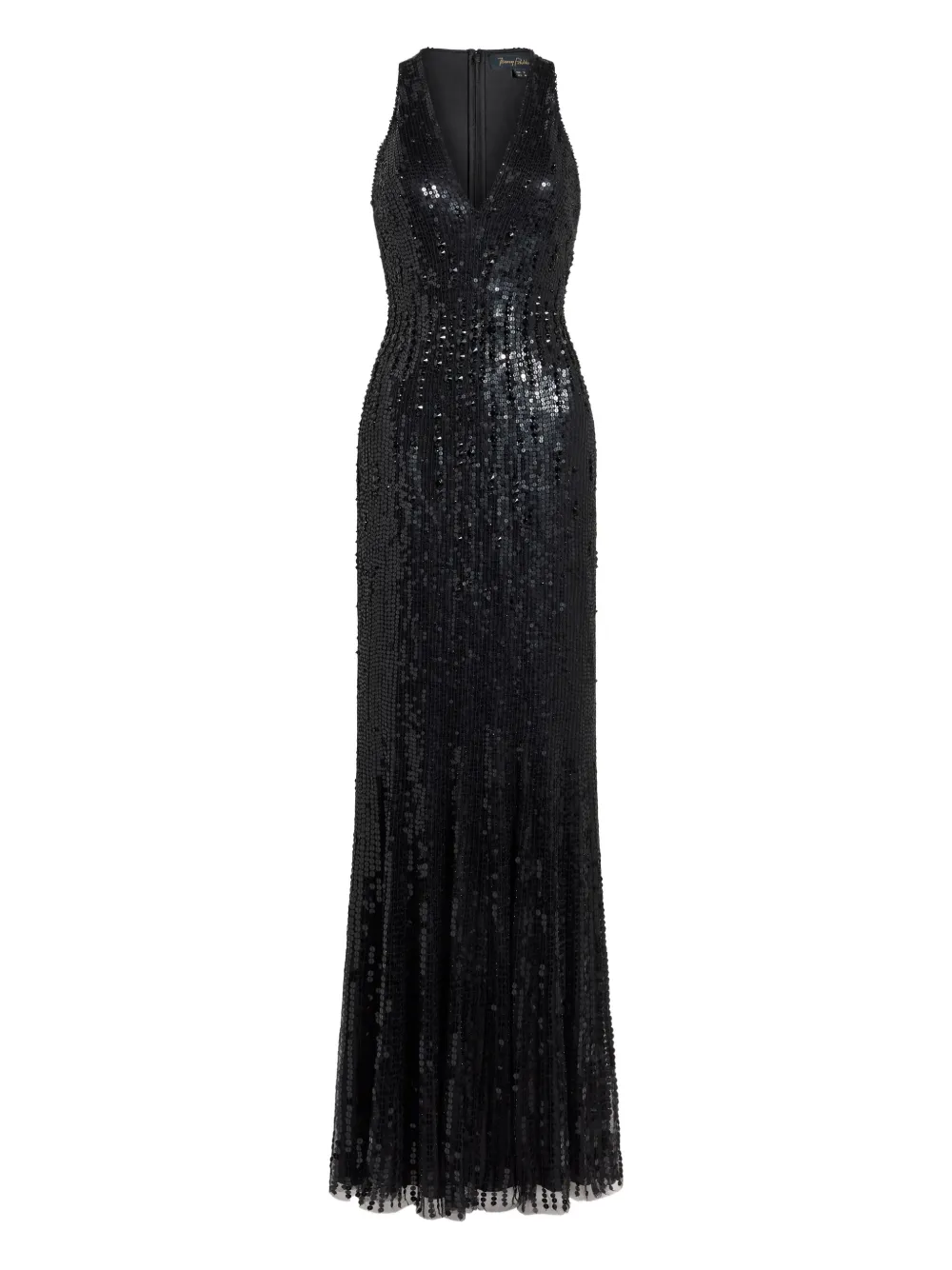 Jenny Packham sequin V-neck dress - Nero