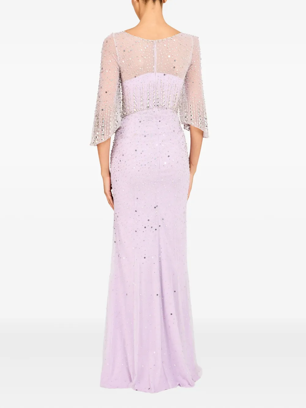 Jenny Packham Sequin Embellished Kiya Dress In Purple