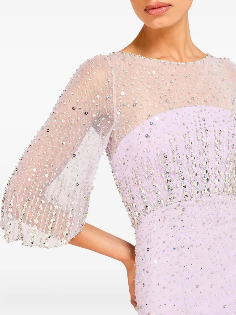 Jenny Packham Sequin Embellished Kiya Dress In Purple