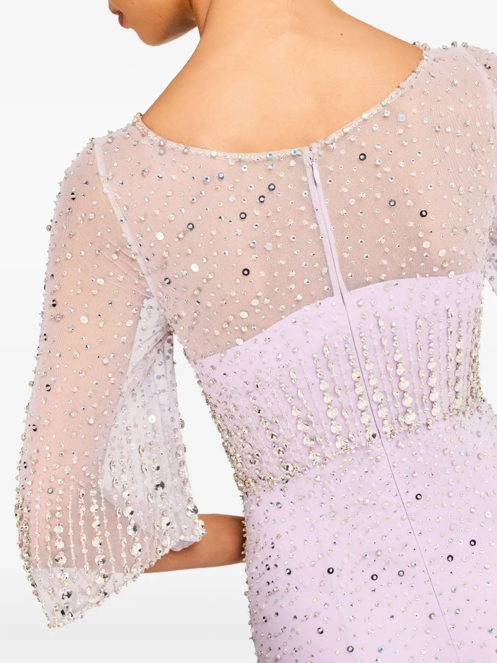 Jenny Packham Sequin Embellished Kiya Dress In Purple