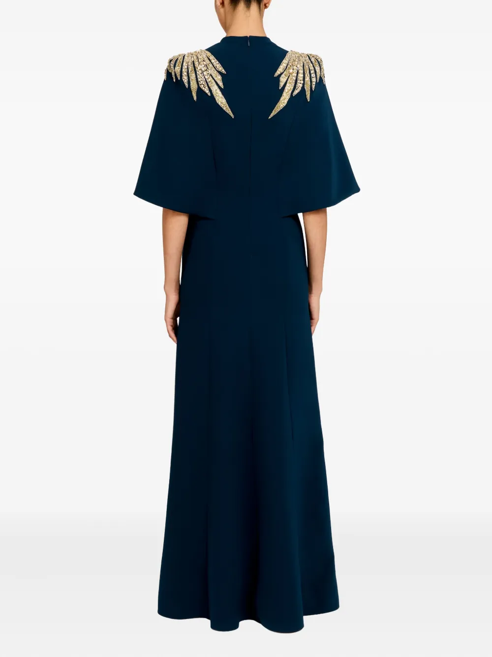 Jenny Packham Embellished Maxi Dress In Blue