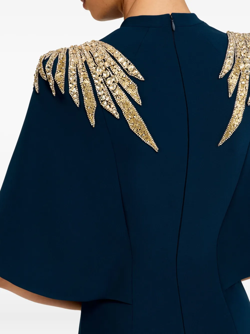 Jenny Packham Embellished Maxi Dress In Blue