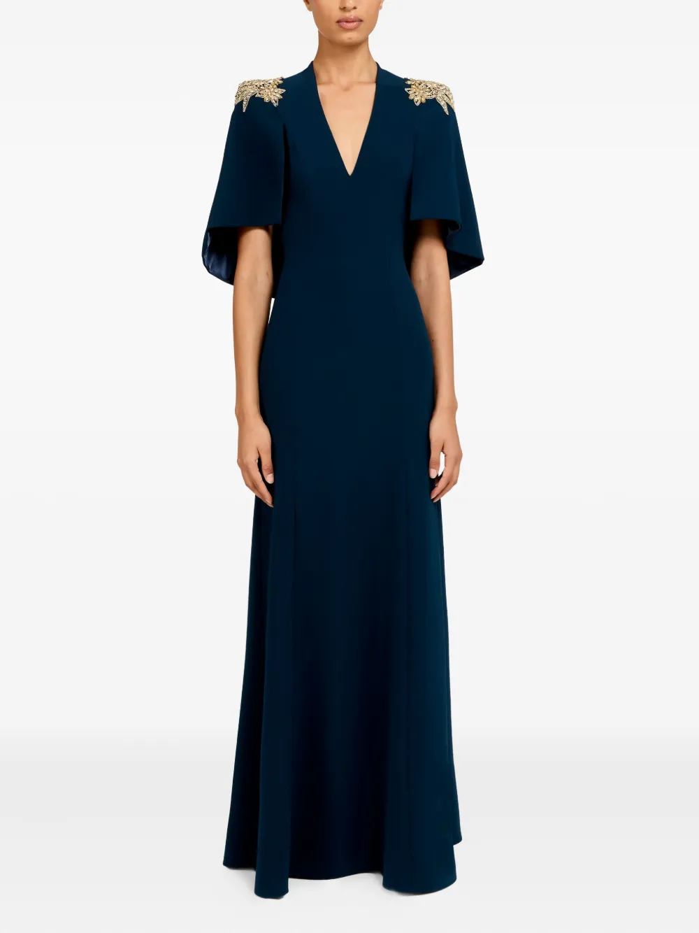 Jenny Packham Verfraaide maxi-jurk - Blauw