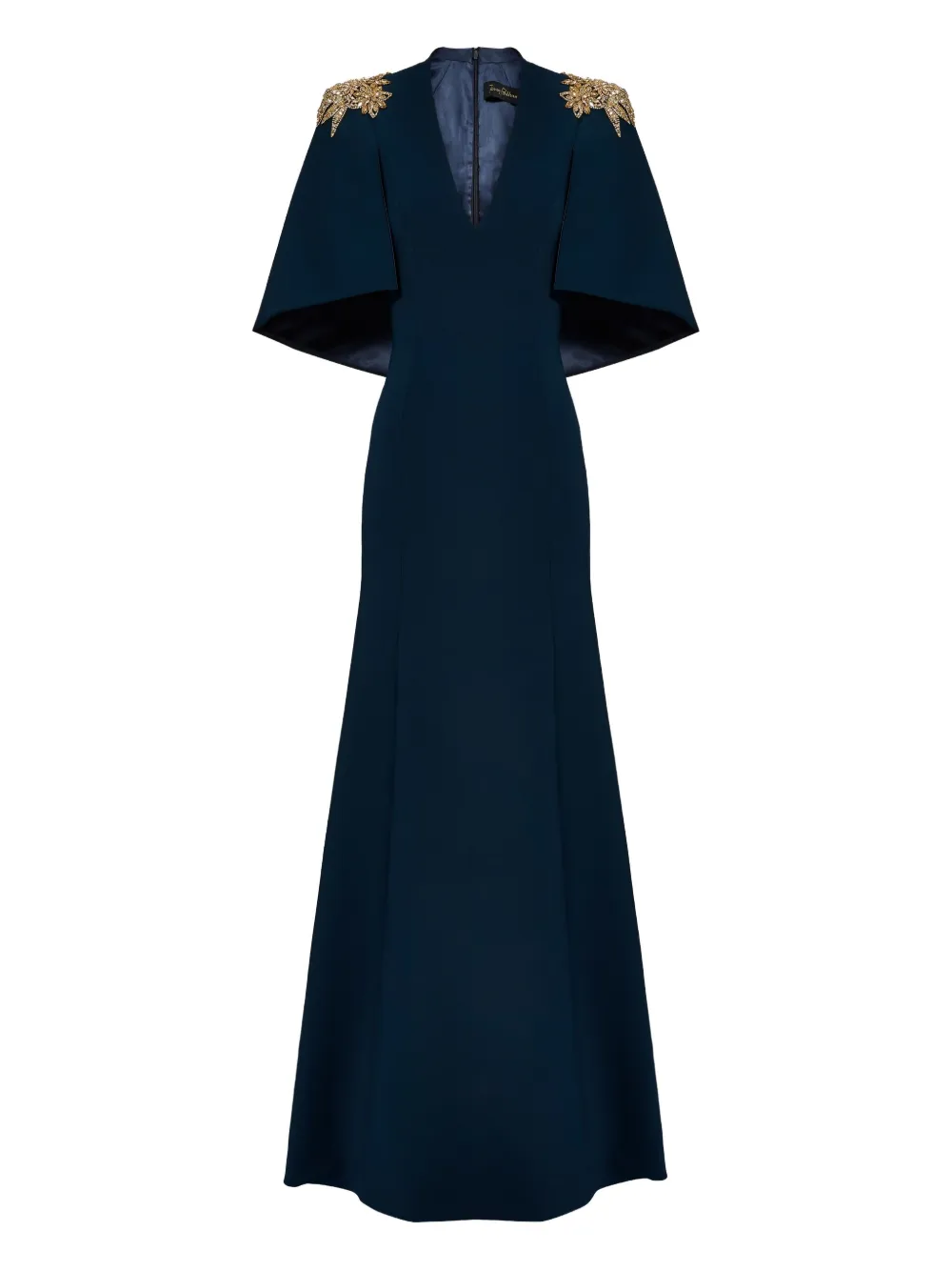 Jenny Packham Embellished Maxi Dress In Blue