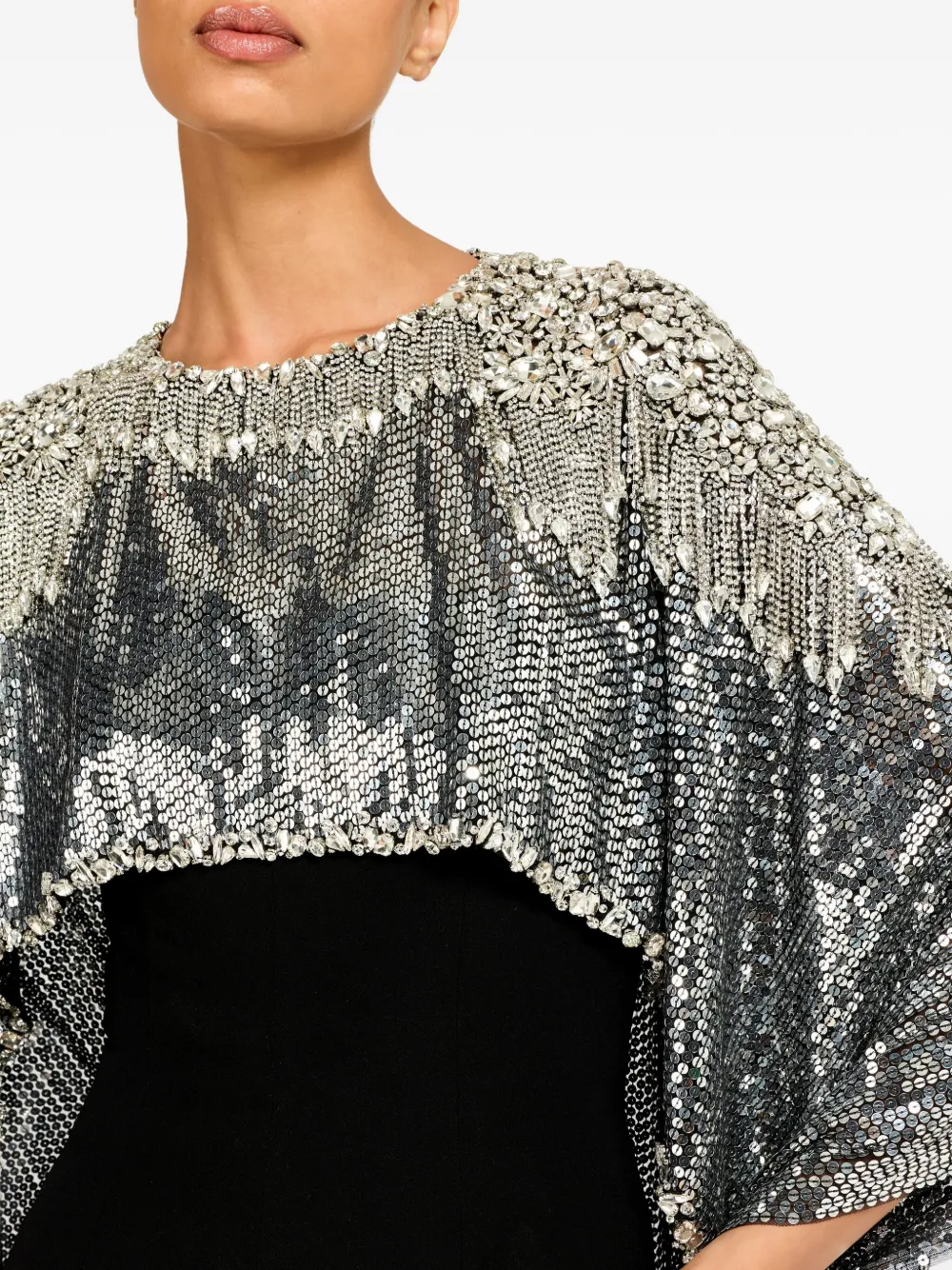 Jenny Packham Cassia Maxi Dress In Black