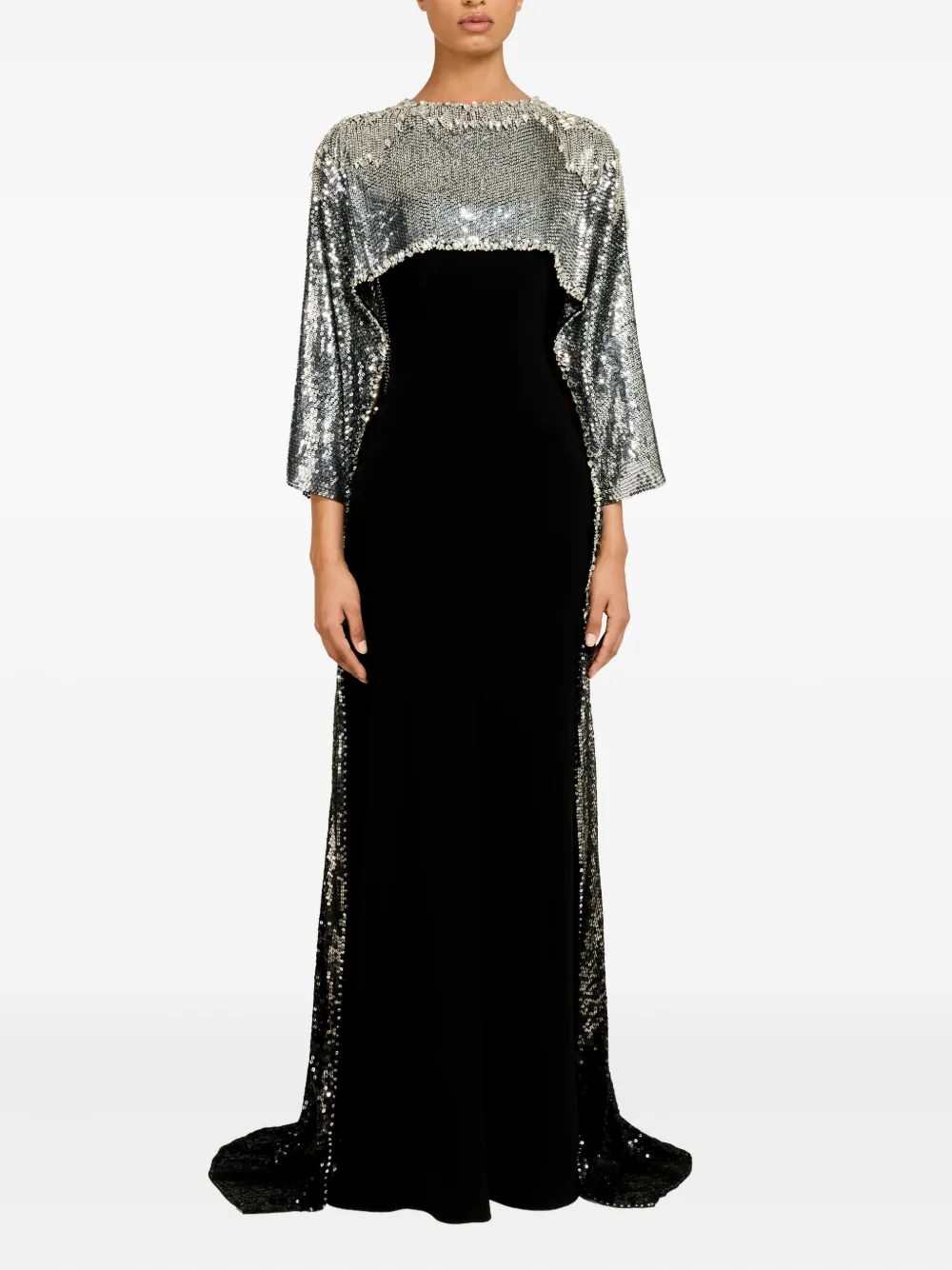 Jenny Packham Cassia Maxi Dress In Black