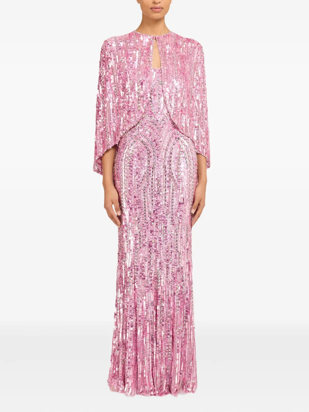 Jenny Packham Vulsa Maxi Dress In Pink