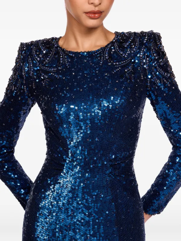 Jenny Packham Sequin-embellished Dulcet Gown - Blue