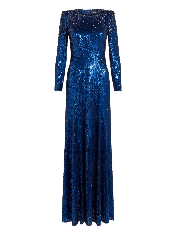 jenny packham blue sequin dress Aurora